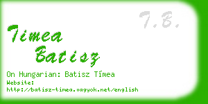 timea batisz business card